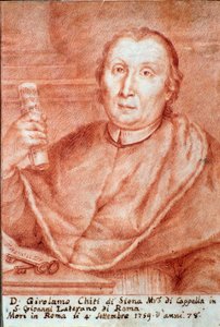 Portrett av Girolamo Chiti di Siena (1679-1759) italiensk kapellmester (kapellmester) Gravering. 18. århundre. Bologna, Civic Museum Museum av Unknown artist