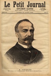 Portrett av Gustave Noblemaire (1832-1924) som, etter å ha overvåket byggingen av jernbanelinjen Alger-Oran frem til 1869, returnerte til Paris for å overta ledelsen av Paris Lyon Mediterranee-selskapet, en stilling han beholdt i 26 av Unknown artist