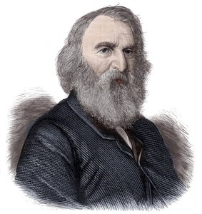 Portrett av Henry Longfellow, amerikansk poet og pedagog av Unknown artist