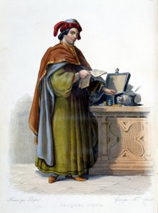 Portrett av Jacques Coeur, fransk forretningsmann (1395 - 1456) - i "" Le Plutarque Français", red. Mennechet av Unknown artist