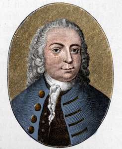 Portrett av Johann Christian Gunther. Tysk poet (1695 - 1723). Gravering. av Unknown artist