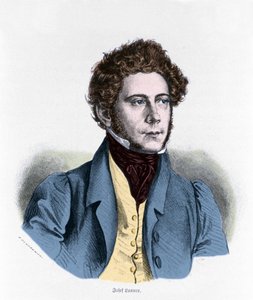 Portrett av Joseph Lanner østerriksk komponist, fiolinist og dirigent (1801-1843). av Unknown artist
