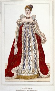 Portrett av Joséphine av Beauharnais Bonaparte (1763 - 1814), imperator av den franske graveringen av 1830 av Unknown artist