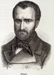 Portrett av Louis Auguste (Louis-Auguste) Blanqui (1805-1881) fransk sosialist og revolusjonær teoretiker av Unknown artist