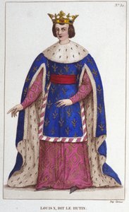 Portrett av Ludvig X Hutinen (1289 - 1316), gravering av Frankrikes konge fra 1830 av Unknown artist