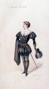 Portrett av Lucio, tenor i Lucia di Lammermoor, opera av Gaetano Donizetti av Unknown artist