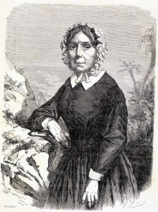 Portrett av Madame Ida Pfeiffer (1798-1858), østerriksk reisende. av Unknown artist