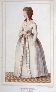 Portrett av Marie Antoinette (1755-1793) gravert 1830 av Unknown artist