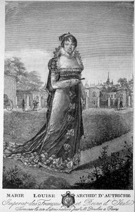 Portrait of Marie Louise, Archduchess of Austria, wife of Napoleon I. av Unknown artist