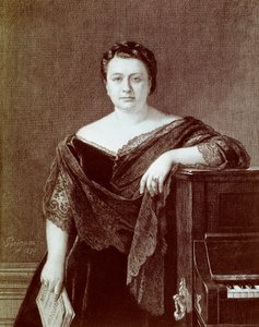 Portrett av Marietta Alboni (1826-1894), italiensk kontraltosanger. Gravering av privatsamlingen fra 1800-tallet av Unknown artist