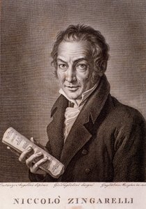 Portrett av Nicola Antonio Zingarelli (gravering av Unknown artist