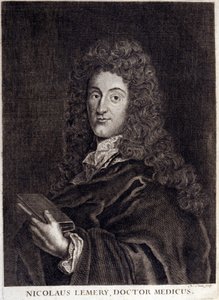 Portrett av Nicolas Lemery (1645 - 1715), fransk apoteker og kjemiker. av Unknown artist