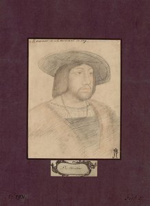 Portrett av Odet de Foix, Vicomte de Lautrec (1485-1528) kjent som Marshal de Lautrec - Anonym. Fargeblyanter på papir, størrelse: 22,5x17,2, ca. 1546, State Eremitage, St. Petersburg av Unknown artist