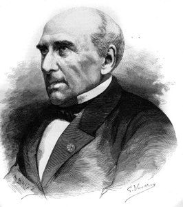Portrait of Pierre Guillaume Frederic Le Play (Pierre-Guillaume-Frederic) (1806-1882), French engineer and sociologist. Engraving In “” Le Monde Illustré”” n°1306 of 8 April 1882. av Unknown artist