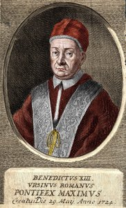 Portrett av pave Benedikt XIII (Vincenzo Maria Orsini) (1649 - 1730), 243. pave. av Unknown artist