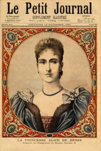 Portrett av prinsesse Alix av Hessen (eller Alexandra av Hessen Darmstadt av Unknown artist