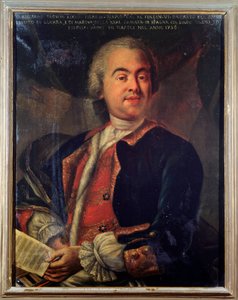 Portrett av Riccardo Broschi, italiensk komponist (maleri av Unknown artist