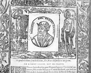 Portrett av Robert Le Pieux, konge av Frankrike fra 996 til 1031. av Unknown artist