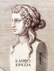 Portrett av Sapho (Sappho). av Unknown artist