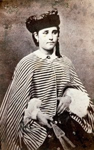Portrett av Teresita Garibaldi (1845-1903), datter av den italienske patrioten og heltene til Risorgimento Giuseppe Garibaldi (1807-1882) og hans første kone Anita (1821-1849). Fotografi privat samling av Unknown artist