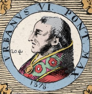 Portrett av Urban VIA (Bartolomeo Prignano) (Urbano sesto VI) av Unknown artist