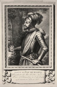 Portrett av Vasco Nunez de Balboa (gravering) av Unknown artist