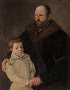 Portrett av en herremann og sønn av Unknown artist