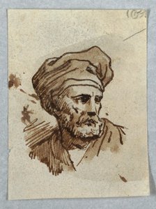 Portrett av en mann med caps av Unknown artist