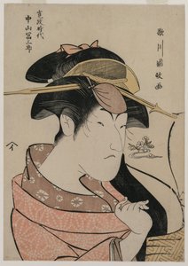 Portrett av skuespilleren Nakayama Tomisaburo som kvinne av Unknown artist