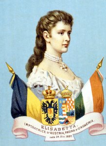 Portrett av keiserinne Elisabeth av Østerrike (Sissi) (1837 - 1898) av Unknown artist