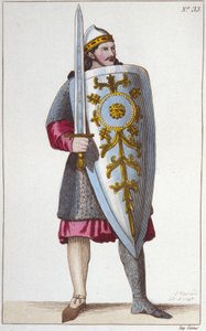 Portrett av Paladin Roland, nevø av Charlemagne. av Unknown artist