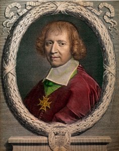 Portrett av kirkemannen Francois de Harlay, abbede av Jumieges (1625-1695)» Gravering av Paris fra 1600-tallet, Musee Carnavalet av Unknown artist