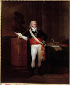 Portrett av borgeren Emmery, borgermester i Dunkerque utmerket av Napoleon Bonaparte støtter bysten av Jean Bart Anonymous-maleri. 18. århundre. Paris, Museum of the Legion d