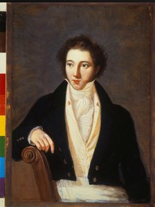 Portrett av komponisten Vincenzo Bellini (1801-1835). Anonymt maleri. La Scala teatermuseum. Milan av Unknown artist