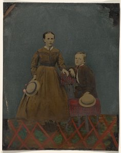 [Portrett av ung gutt og jente] av Unknown artist