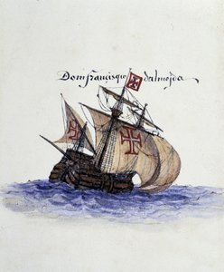Portugisisk karavel av Unknown artist