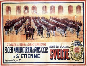 Presentasjon av sykkelselskapet til Legion of the Republican Guard: Société manufacturière d