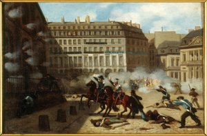 Stormingen av vanntårnet, Place du Palais-Royal, 24. februar av Unknown artist