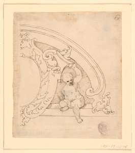 Prosjekt for et dekorativt pediment av Unknown artist