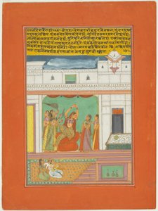 Ragini Desavaradi, Page fra et Jaipur Ragamala-sett av Unknown artist