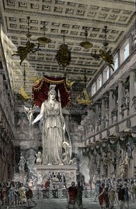 Representasjon av det indre av Parthenon av Unknown artist