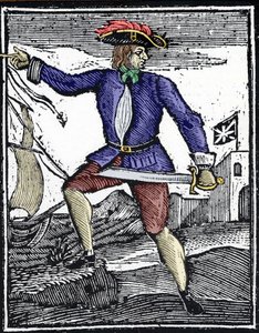 Representasjon av piraten Howell Davis, aktiv rundt 1718-1719. av Unknown artist