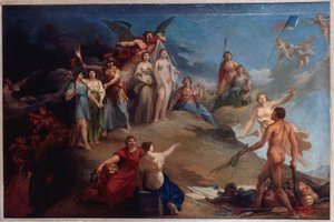 Revolusjonær allegori, ca. 1790 (olje) av Unknown artist