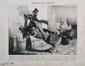 Regler for Jockey Club de Paris: Hvert medlem av Jockey Club må ha en Jockey og en hest... av Unknown artist