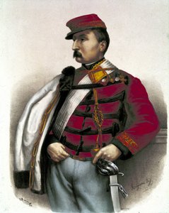 Risorgimento: Portrett av Nino Bixio (1821-1873), italiensk militær og politiker. Han tok en viktig del i Italian Unite. av Unknown artist