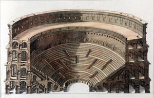 romersk teater. Gravering fra begynnelsen av 1800-tallet. av Unknown artist