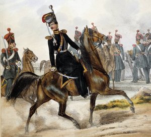 Russiske kosakker - tegning, deb. 1800-tallet av Unknown artist