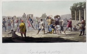 Russiske spill av Gorodky og pristinsky og andre distraksjoner, Russland. I”” Den gamle og moderne drakten””” 1819-1820 av Ferrario. av Unknown artist