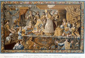 Hellige kong Charles VII i Reims 17. juli av Unknown artist