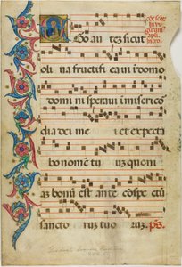 Sankt Peter i en historisert initial quot;Equot; fra en gradvis av Unknown artist